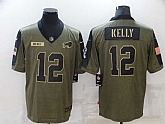 Nike Bills 12 Jim Kelly Olive 2021 Salute To Service Limited Jersey Dzhi,baseball caps,new era cap wholesale,wholesale hats